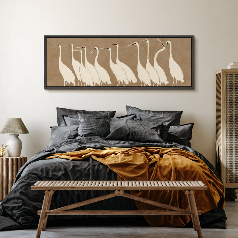 Reproduction d'art sur toile encadrée, H 20 po x l 60 po, Noir, noir, noir, noir