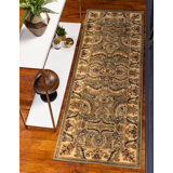 Tapis à motif oriental vert / jaune / beige Odyssey