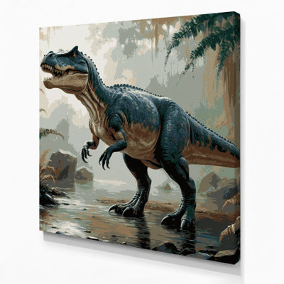 Art mural sur toile vert dinosaure baryonyx