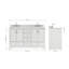 Ensemble de meuble-lavabo double avec dessus Abita 61-93359455