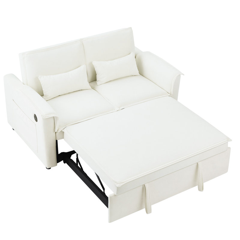 Lit réglable pour petits appartements - Canapé-lit de conception moderne avec tissu et dossier en velours doux
