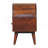 Solid Wood Chestnut Dome Bedside, 1-Drawer, 1 Open-Slot, Brown