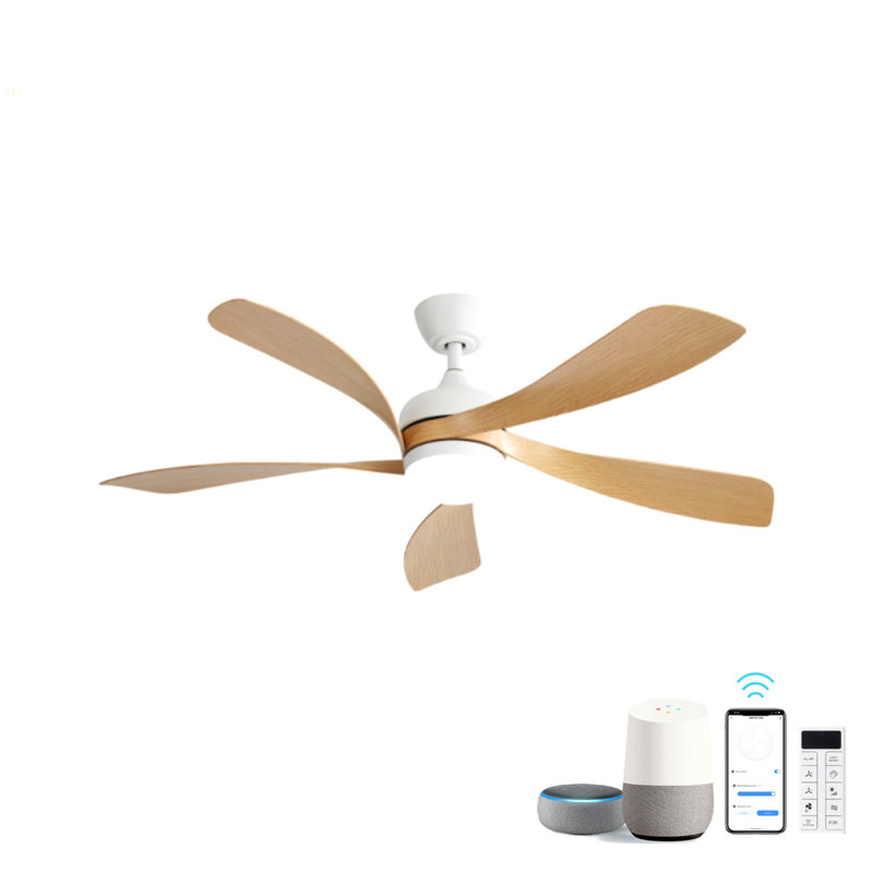 45 Inch Smart Ceiling Fan With Light 18W Tri Color Dimmable LED Alexa APP Control Quiet Reversible Motor Memory Function Timer
