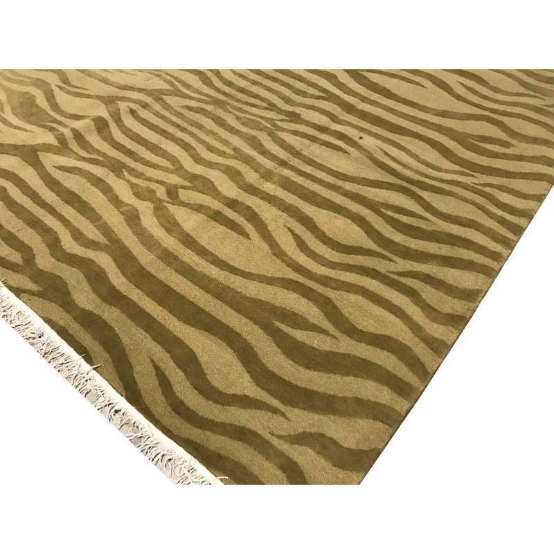 Hand-Knotted High-Quality Brown Area Rug