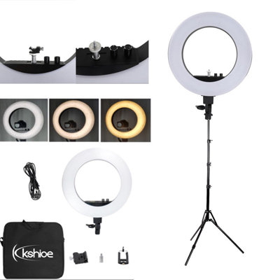 18" LED Ring Lights and 2M Light Stands Lighting Kit
