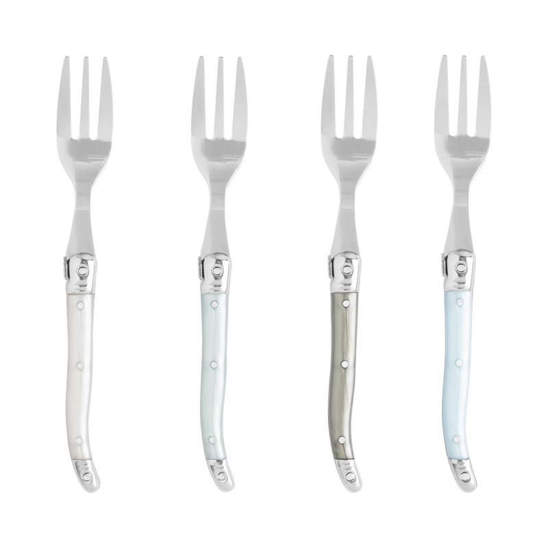 French Home Laguiole Cake Forks with Mother of Pearl Handles, 4-Piece Set (Set of 4)
