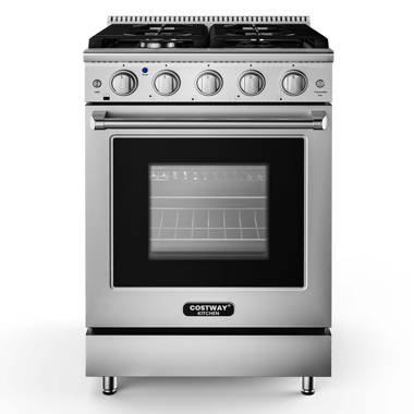 LANBO 24 in. 4 Element Freestanding Single Oven Electric Range in Stainless  Steel with Air Fry, Rotisserie and True Convection LB-ERT24RC-S - The Home  Depot