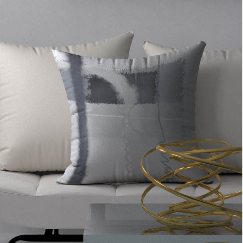  Housse et insert de coussin décoratif carré Coy Light, 18" x 18"