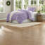 Ensembles de literie en microfibre mauve confortable, taille simple pour toutes les saisons