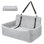 Large Dog Car Seat 80 x 50 cm with Memory Foam, Removable Washable Cover, 2 Safety Leashes and Storage Pockets, Travel Bed for Medium and Large Dogs up to 25 kg