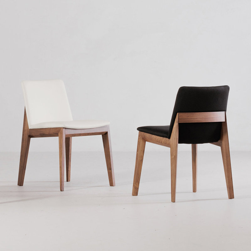 Anrey Vegan Leather Dining Chair, Black Pebbled Faux Leather, Brown