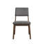 Chaise d'appoint en velours côtelé gris et finition noyer (ensemble de 2)-1273914989