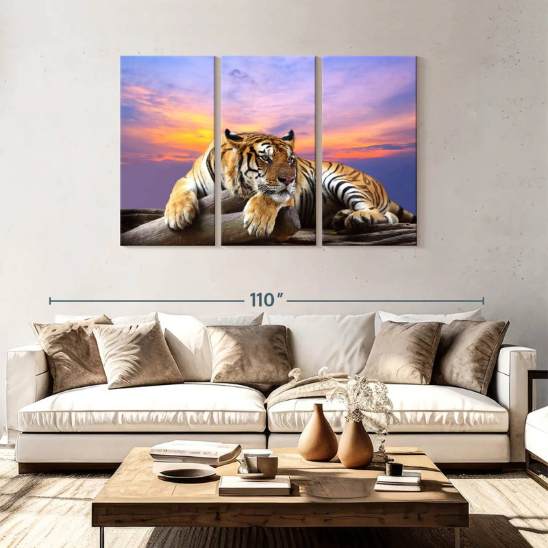 Lounging Tiger, 48" H x 74" W