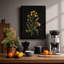 Golden Study Botanical - Framed Print-914444074-914444073
