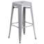 Ensemble de tables de bar rondes intérieur / extérieur en métal 30 po avec 4 tabourets sans dossier Colbert-24678661-24678665