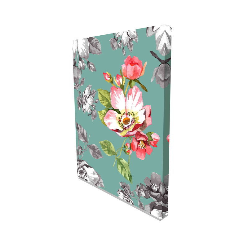 Flowers Budget - Wrapped Canvas Print, 31 cm H x 41 cm W