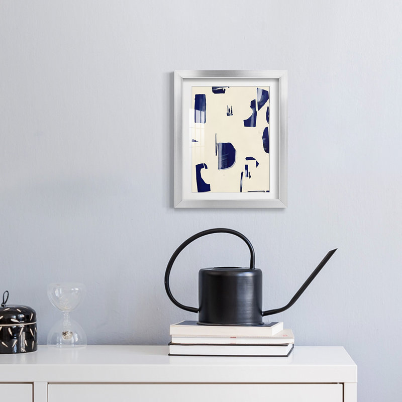 «Fragment Abstraction II», impression encadrée, H 28,5 po x l 20,5 po, Argent argent