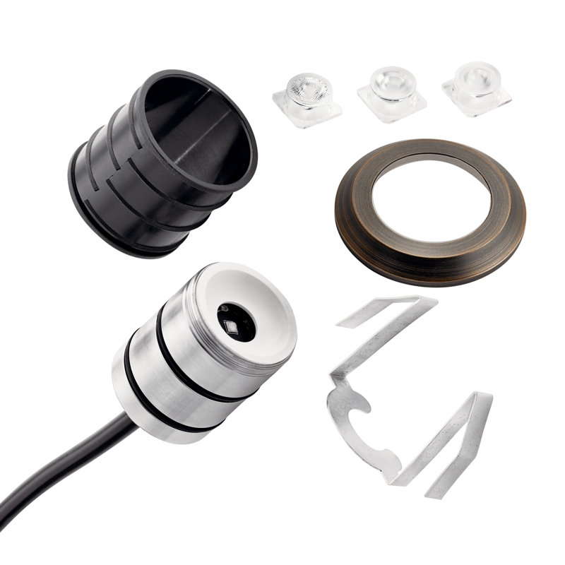 Mini-luminaire à DEL basse tension câblé tout usage Chinta, Laiton Centennial, 2700 K