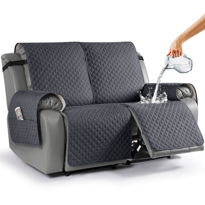 Anti-Slip Loveseat Sofa Cover Machine Washable Box Cushion 2 Seater Couch Slipcover For Pets Kids Polyester Blend Furniture Protector