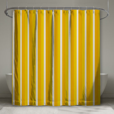 Rideau de douche à rayures - Motif de décor de salle de bain moderne