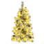 Arbre de Noël enneigé épinette 4 pi avec pommes de pin, arbre de Noël artificiel avec 170 pointes de branches, branches mixtes en PE et PVC, 120 lumières DEL multicolores, 11 modes de clignotement, décorations des Fêtes-1383649735