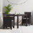 vidaXL Garden Dining Set 3 pcs Brown Polypropylene-501388646