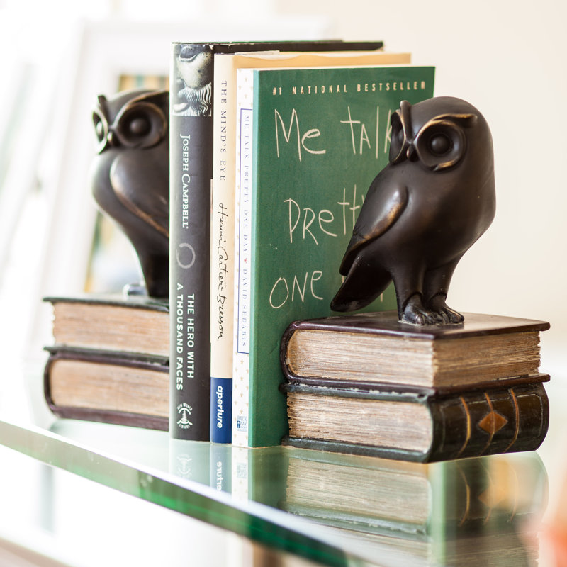 Cranon Resin Non-Skid Owl Bookends
