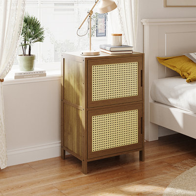Bamboo 2-Drawer Nightstand