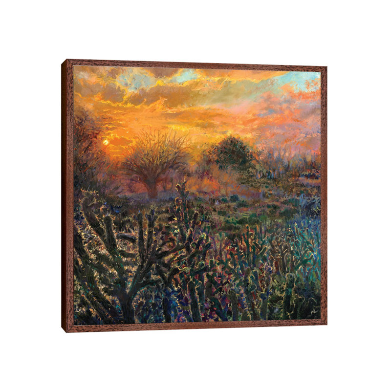 Luminaire by Iris Scott - Painting on Canvas, Brown Floater Framed, 93.98 cm H x 93.98 cm W