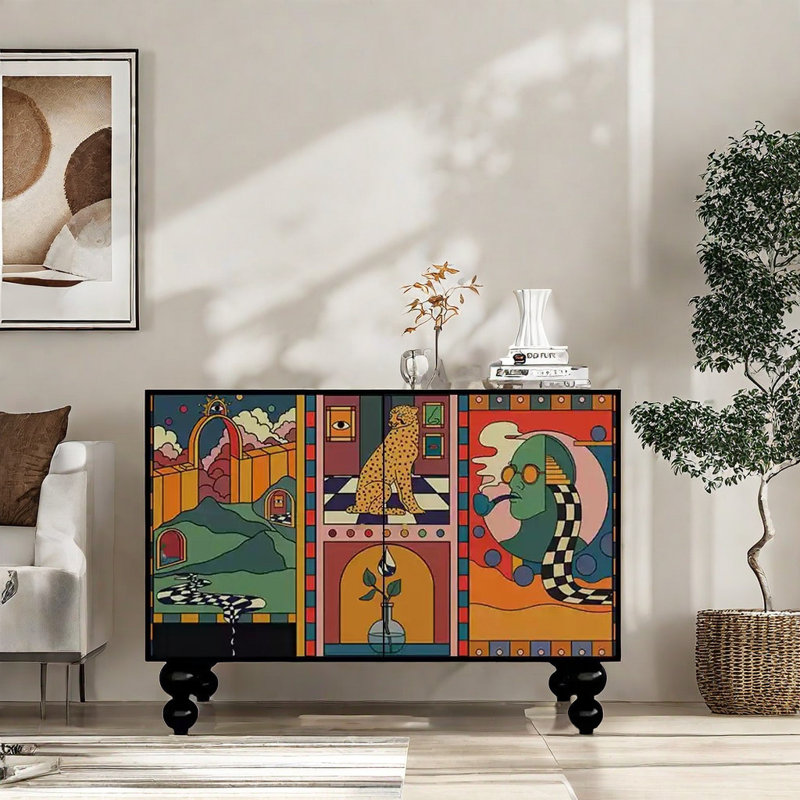Characteristic Abstract Accent Cabinet