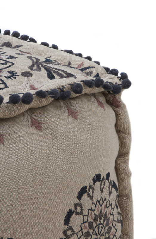 Casin 21.65cm Wide Rectangle Geometric Pouffe Ottoman