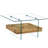 Hezekiah 31.4" Modern Two-Tier Square Coffee Table-2103274392