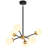 Roemer 6 - Light Irregularly Modern Sputnik Linear Chandelier With Milky White Glass Shade-590953746
