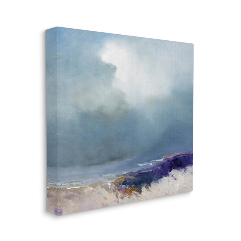 «Overcast Ocean Splashing Waves», art mural par Patrick Dennis, L 36 po x H 36 po, Toile tendue