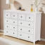 Commode moderne à 10 tiroirs pour la chambre à coucher - Large commode avec rangement spacieux, robuste et sécuritaire-1950374440