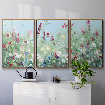 Sweet Summer Meadow, reproduction sur toile 3 pièces