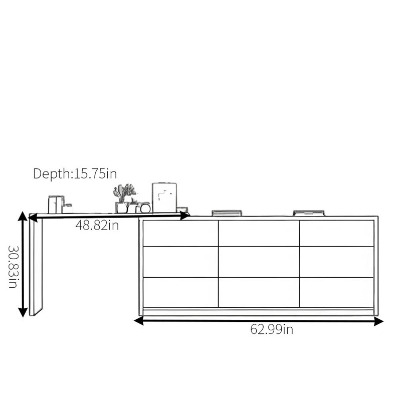 Commode Simple Fashion, Noyer