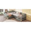 Lit plateforme simple en L avec rangement