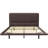 Floating Bed Frame With Remote - Controlled Led Lights, Full Size Modern Pu Leather Platform Bed, Coffee Color, Structure, Simple Setup And Under Wood, Coffee, Installation-990874964-990874965
