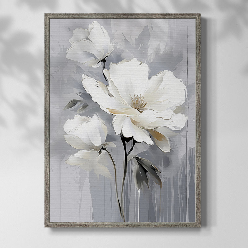 Reproduction encadrée FLORAL Series CDXLIV - bois massif, H 11 po x l 9 po