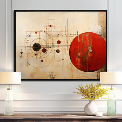 Lune rouge mercure rétrograde - paysage abstrait, art mural