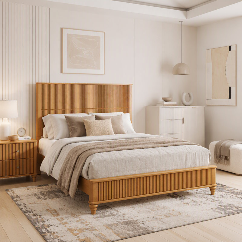 Solid Wood Bed Frame, Queen