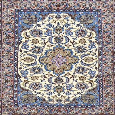 Tapis oriental beige / bleu / brun