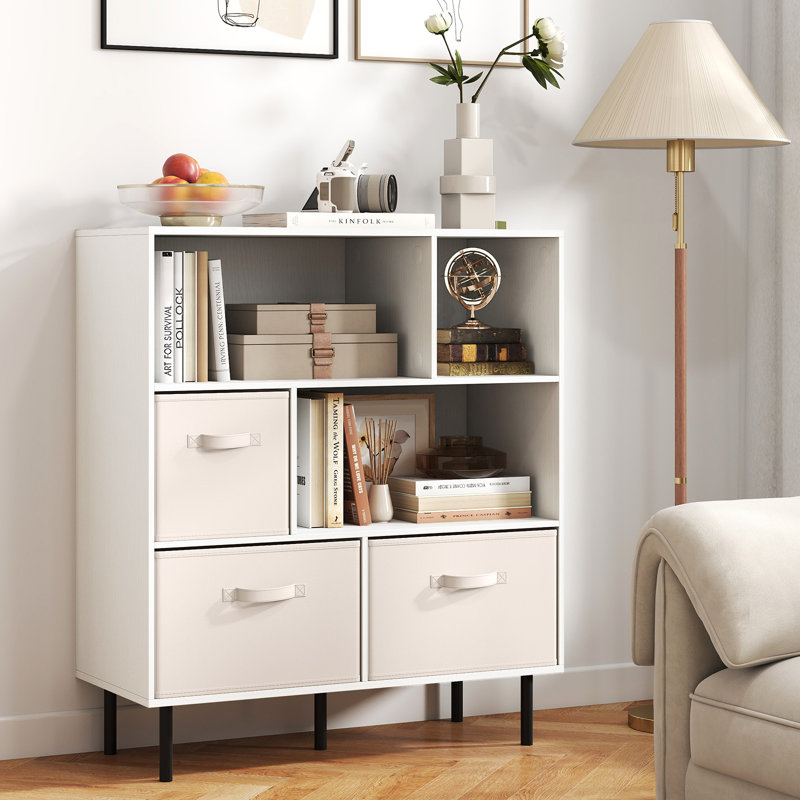 105cm H x 90cm W Cube Bookcase, White