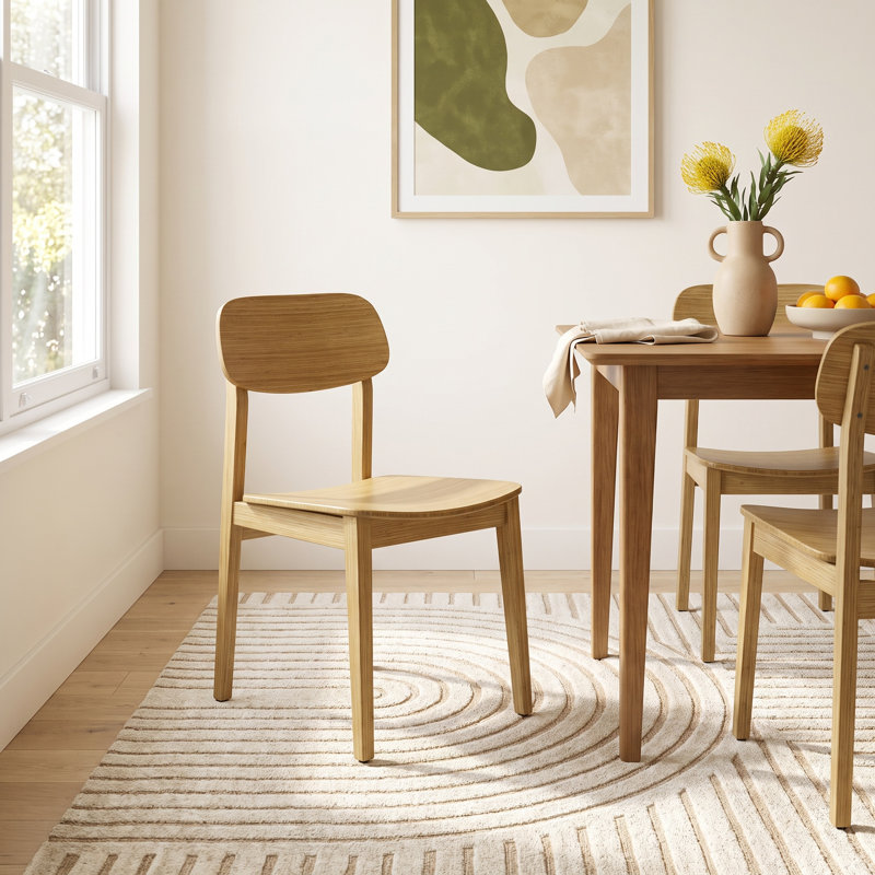 Lacey 18'' H Solid Wood Side Chair, Caramelized