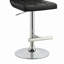 Ensemble de tabourets de bar réglables noirs et chromés, conception moderne avec revêtement confortable pour bar à domicile ou comptoir de cuisine