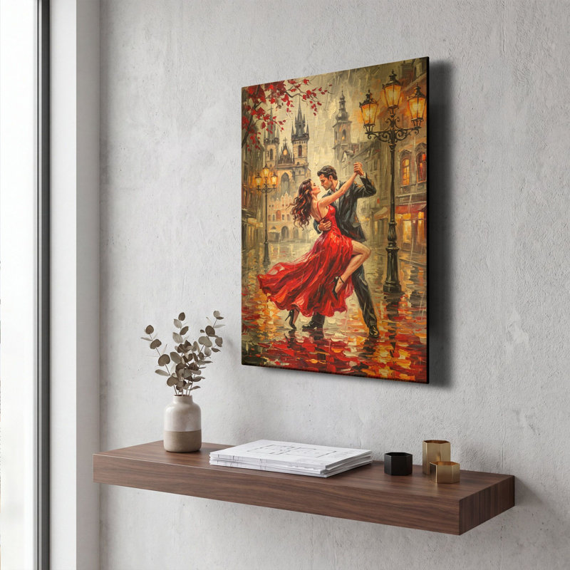 " Dancing Beneath the Lamps " Print, 12 po x 16 po