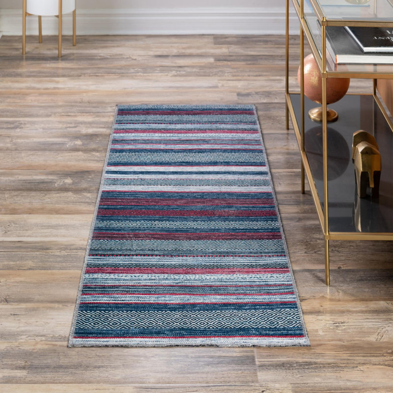 Aaroon Striped Indoor Rug, Runner 2'7" x 10'