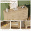 Commode 8 tiroirs 47 po avec façade cannelée et poignées dorées 47 po