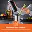 GEEPAS Juice Extractor | Digital Centrifugal Juicer Machines for Whole Fruits & Vegetables | 5 Speed Touch Control 1L Jug 2L Pomace Container | Stainless Steel, 75MM Feed Chute| 2 Year Warranty 800W Silver